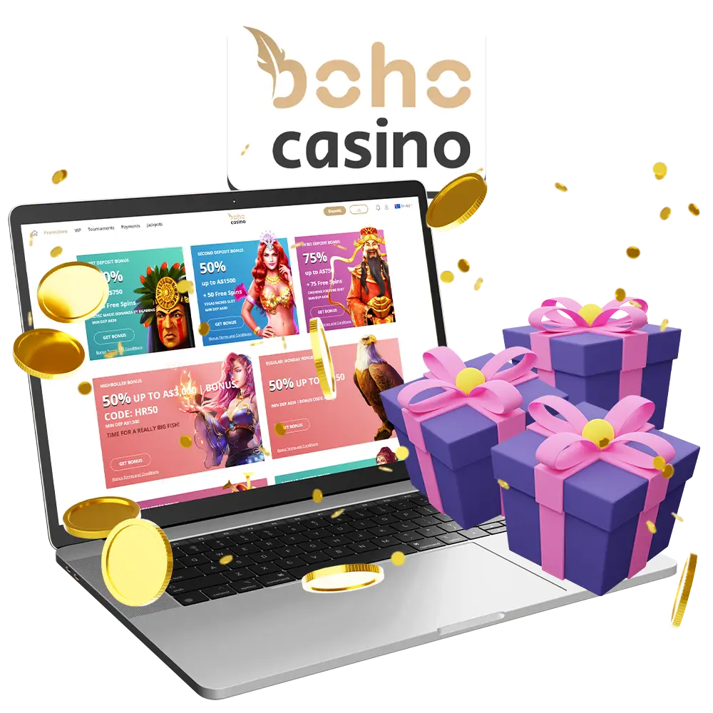 Boho Casino offers many exclusive bonuses and promotions for its Australian players.