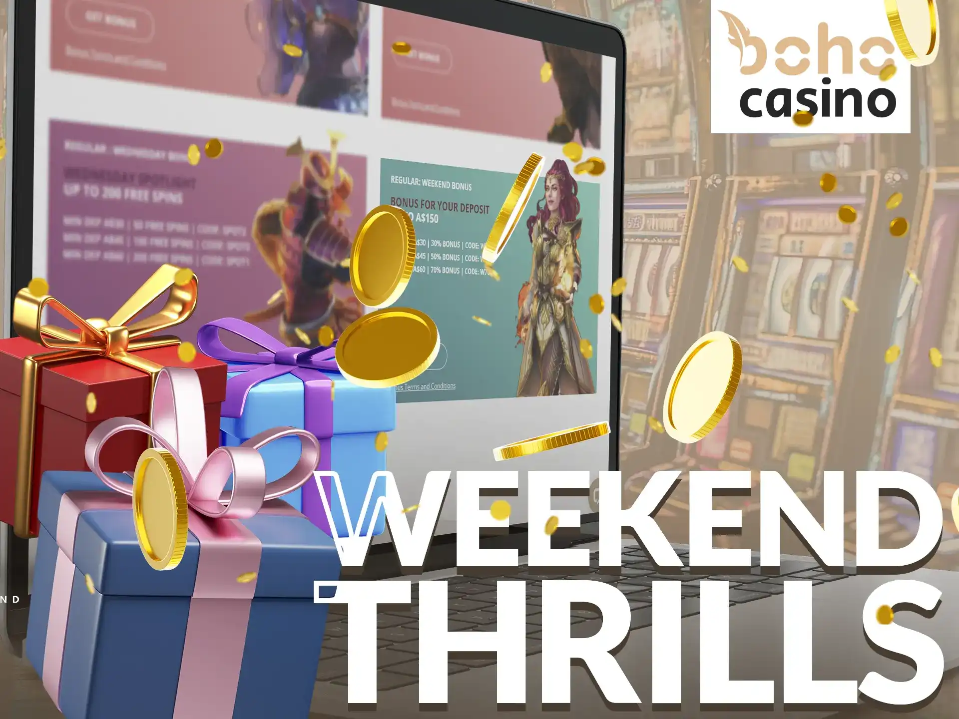 Boho Casino offers exclusive bonuses on weekends for all players.