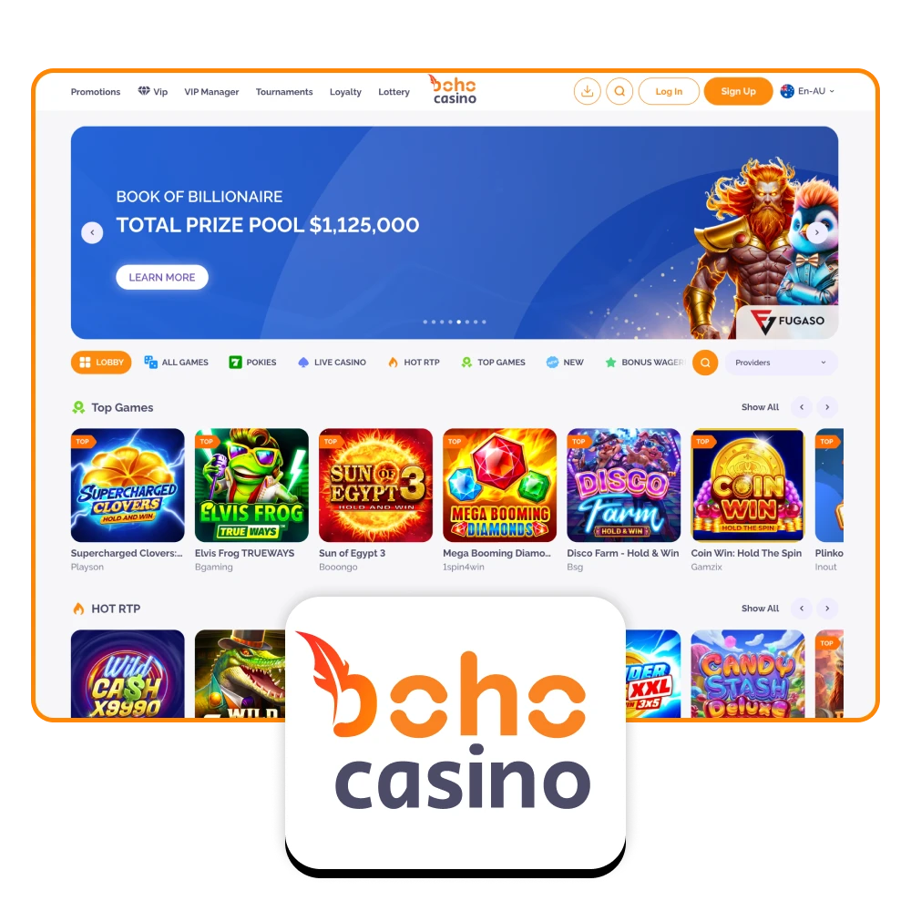 Don't waste your time, choose Boho online casino and play casino games.